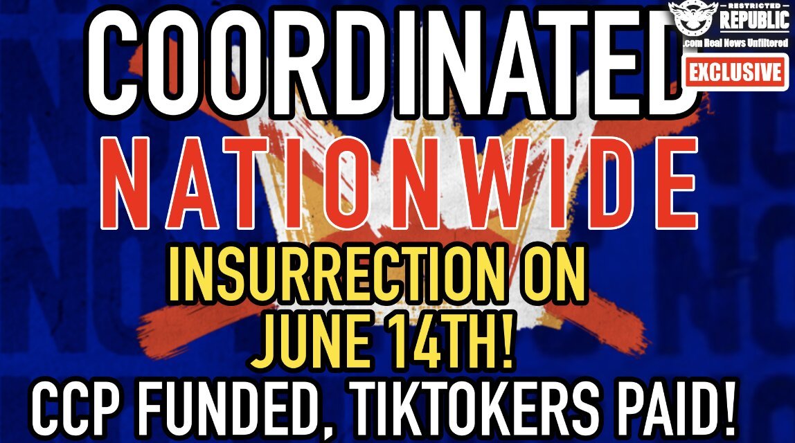 Exclusive! Coordinated Nationwide Insurrection on June 14th! CCP Funded, TikTokers Paid!